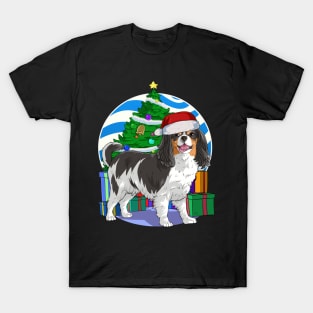 Cavalier King Charles Spaniel Cute Santa Christmas Gift T-Shirt